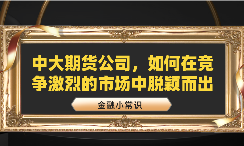 中大期货公司，如何在竞争激烈的市场中脱颖而出？