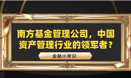 南方基金管理公司，中国资产管理行业的领军者？