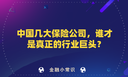 中国几大保险公司，谁才是真正的行业巨头？