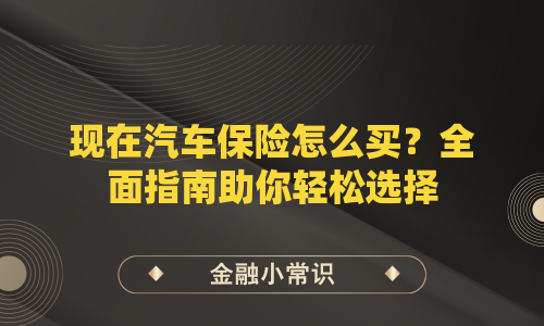 现在汽车保险怎么买？全面指南助你轻松选择