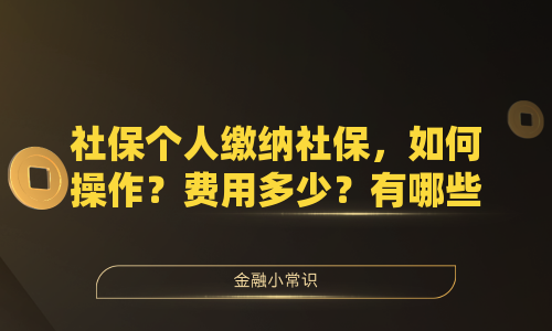 社保个人缴纳社保，如何操作？费用多少？有哪些注意事项？