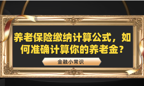 养老保险缴纳计算公式，如何准确计算你的养老金？
