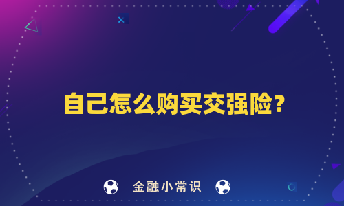 自己怎么购买交强险？