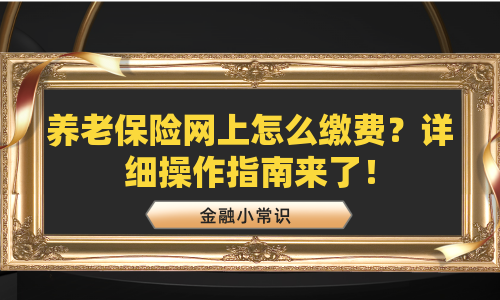 养老保险网上怎么缴费？详细操作指南来了！