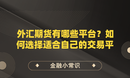 外汇期货有哪些平台？如何选择适合自己的交易平台？