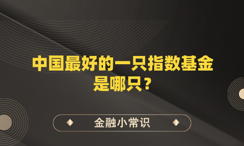 中国最好的一只指数基金是哪只？