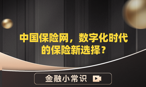中国保险网，数字化时代的保险新选择？
