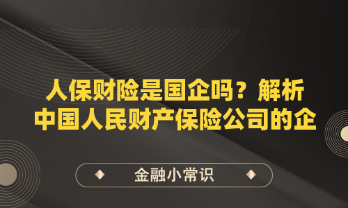 人保财险是国企吗？解析中国人民财产保险公司的企业性质