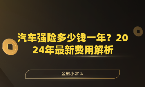 汽车强险多少钱一年？2024年最新费用解析