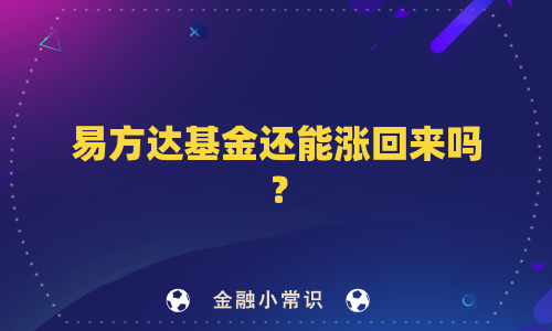 易方达基金还能涨回来吗？