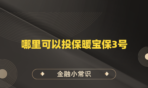 哪里可以投保暖宝保3号