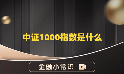 中证1000指数是什么