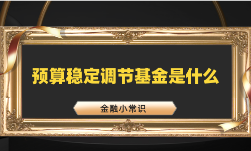 预算稳定调节基金是什么