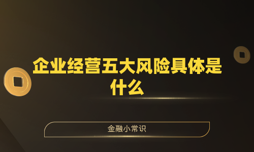 企业经营五大风险具体是什么