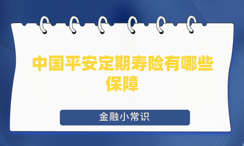 中国平安定期寿险有哪些保障