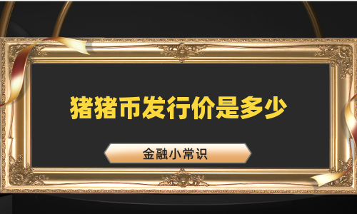 猪猪币发行价是多少