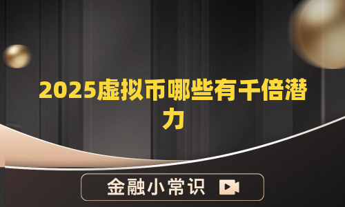 2025虚拟币哪些有千倍潜力