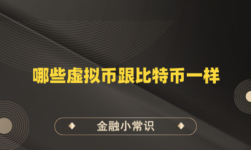 哪些虚拟币跟比特币一样