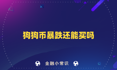 狗狗币暴跌还能买吗