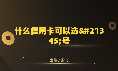 什么信用卡可以选卡号