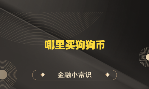 哪里买狗狗币