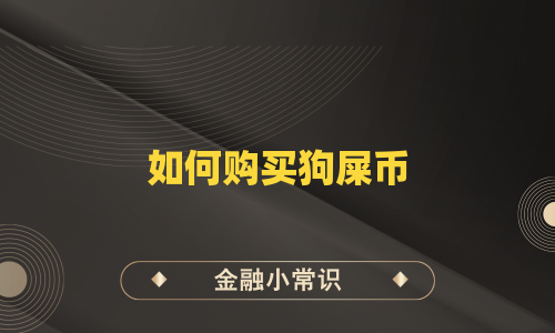 如何购买狗屎币