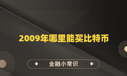 2009年哪里能买比特币