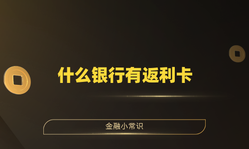 什么银行有返利卡