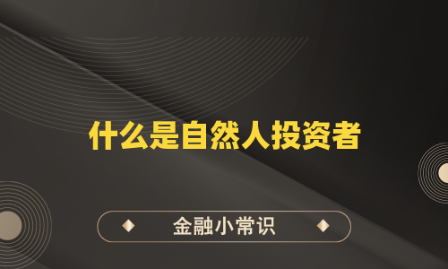 什么是自然人投资者